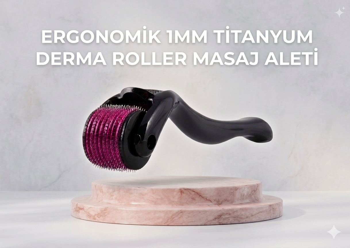 Derma Roller Titanyum Uçlu 540 İğneli 1 Mm Saç Sakal Çıkarma Ve Cilt Bakım Masaj Aleti