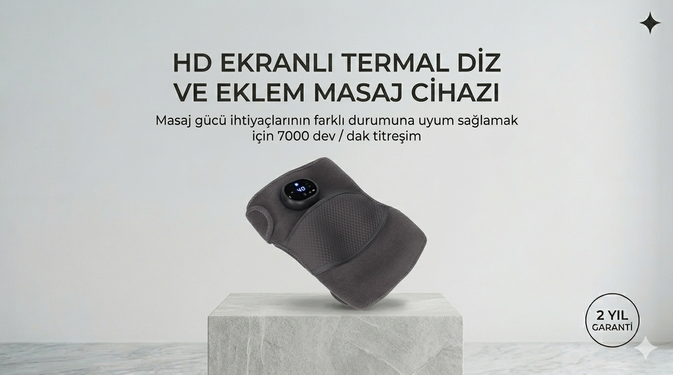3 Seviyeli Titreşimli Isıtmalı Diz Bakım Masaj Cihazı